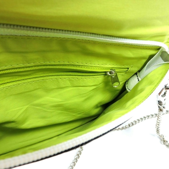 Miche Black White Art Deco Clutch Faux Leather - Picture 6 of 8